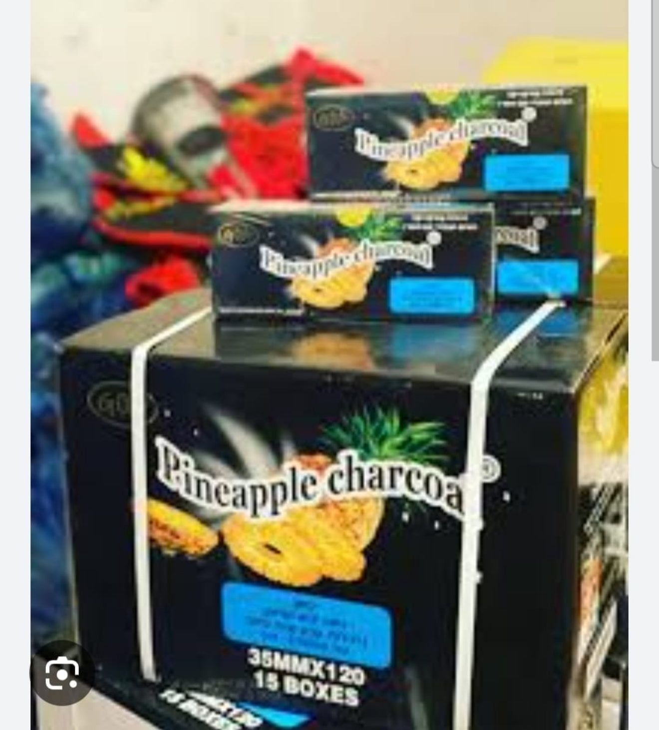 Fast-lighting pineapple charcoal