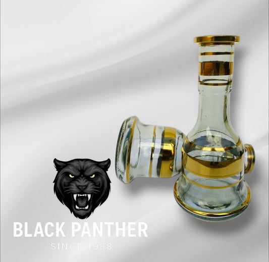 Czech glass, gold strip, large size