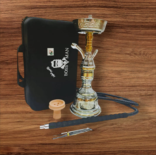 Turkish silver gold hookah bag