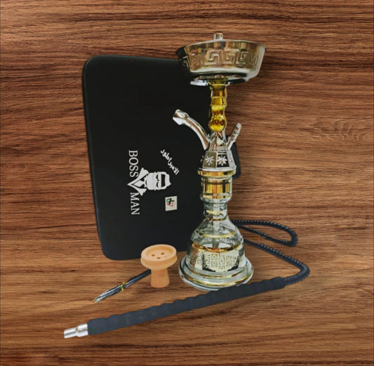 Silver and gold hookah bag