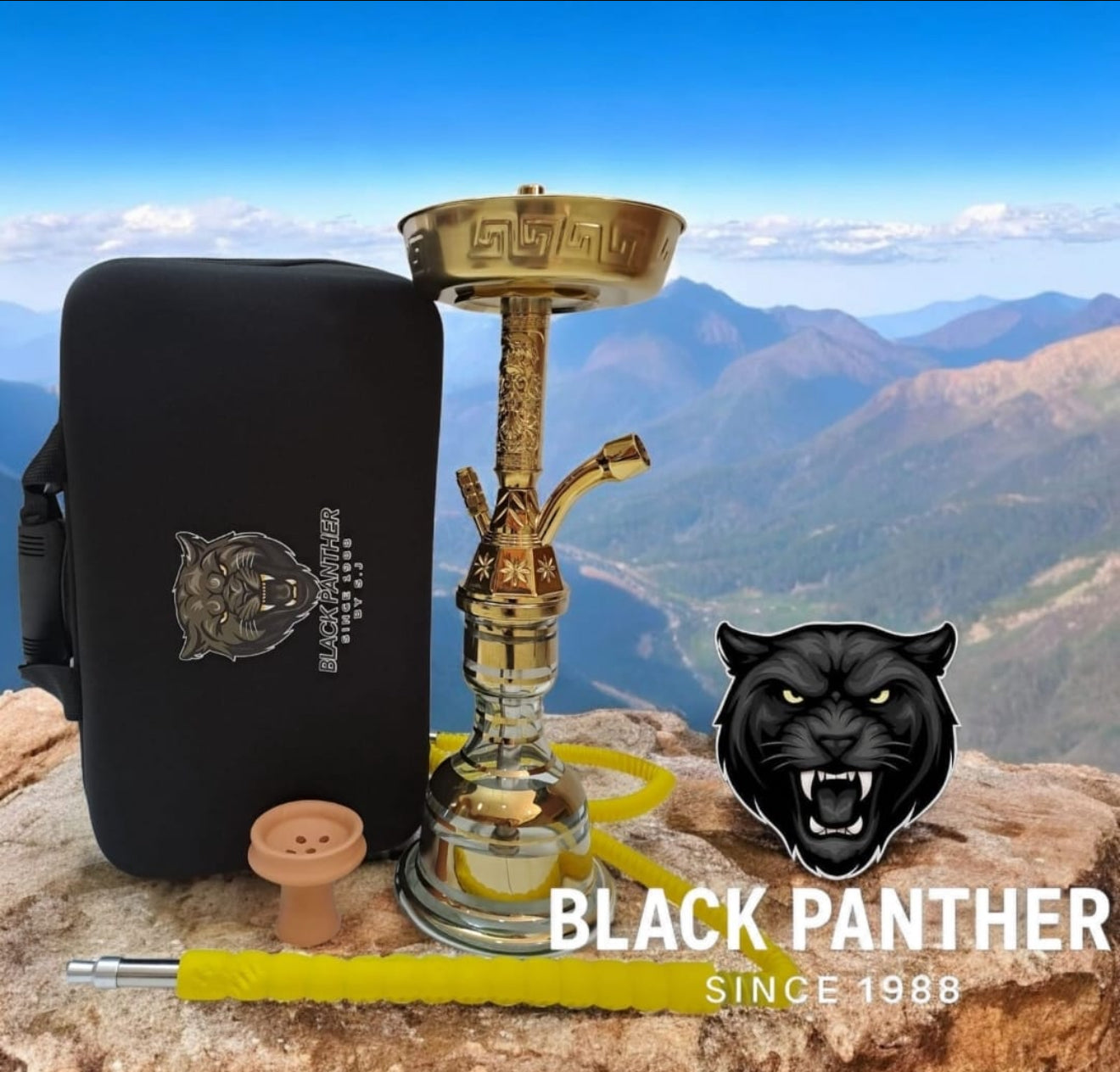 Turkish hookah bag decorated in gold