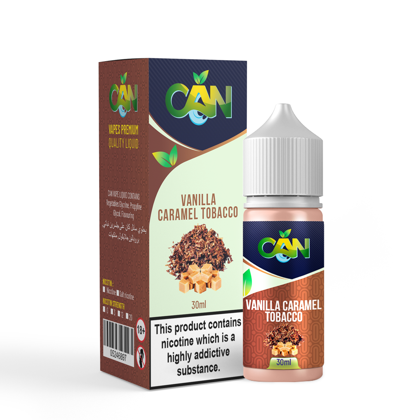 نكهة فانيلا كراميل توباكو CAN VCT